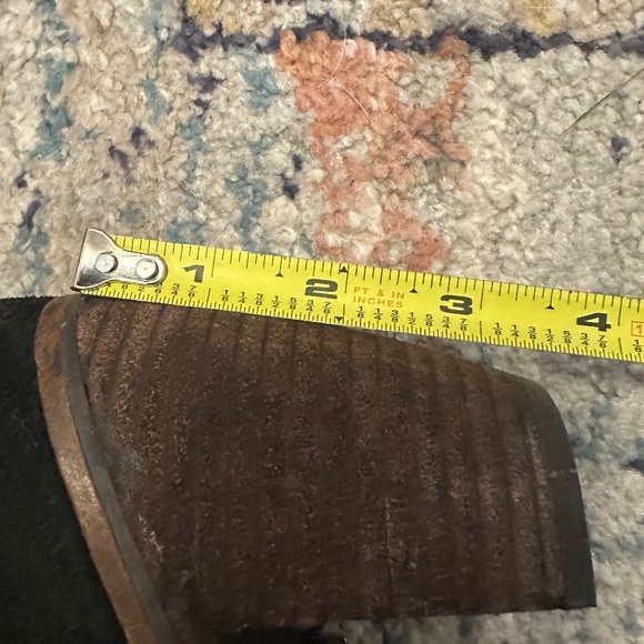 Black nubuck suede Dolce Vita black ankle booties with silver metal accents, 9.5 - Picture 13 of 13